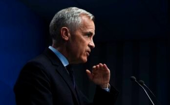 A kanadai miniszterelnök, Mark Carney záró sajtótájékoztatót tart a hollandiai Hágai ​​NATO -csúcstalálkozó után, június 25 -én, szerdán.