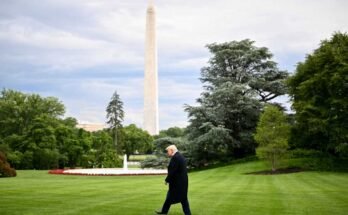 Donald Trump elnök elképzelte, hogy a Marine felé sétál, hogy májusban elhagyja a Fehér Házot, a W -vel